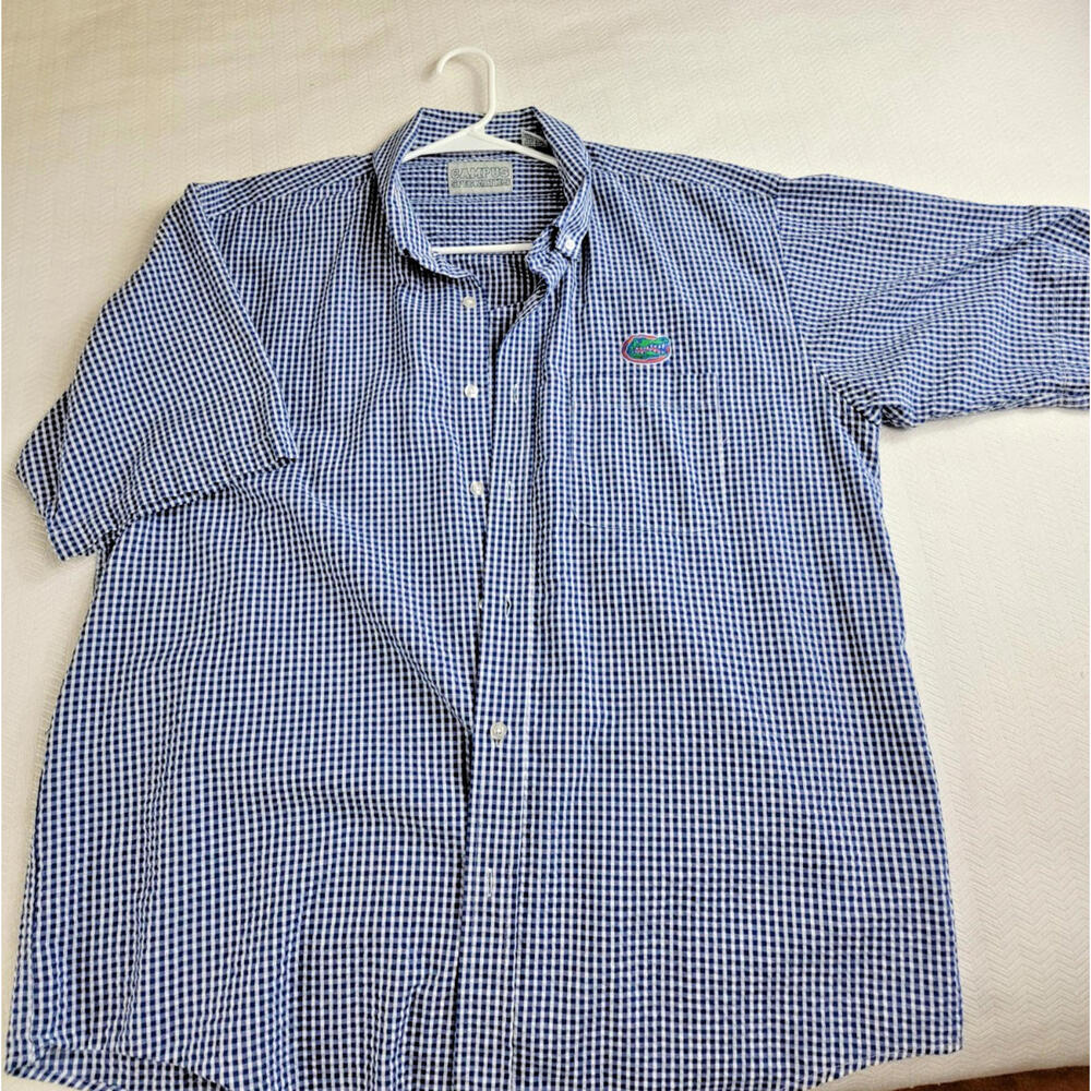Florida Gators Campus Specialties Shirt 2XL Blue Button Up Short Sleeve